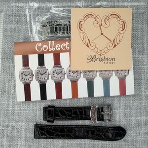 Brighton Watch Band Italian Calfskin Black Orchard 1/2 Inch Band Only